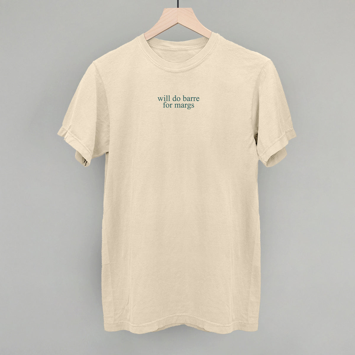 Will Do Barre For Margs graphic Comfort Colors tee in Ivory