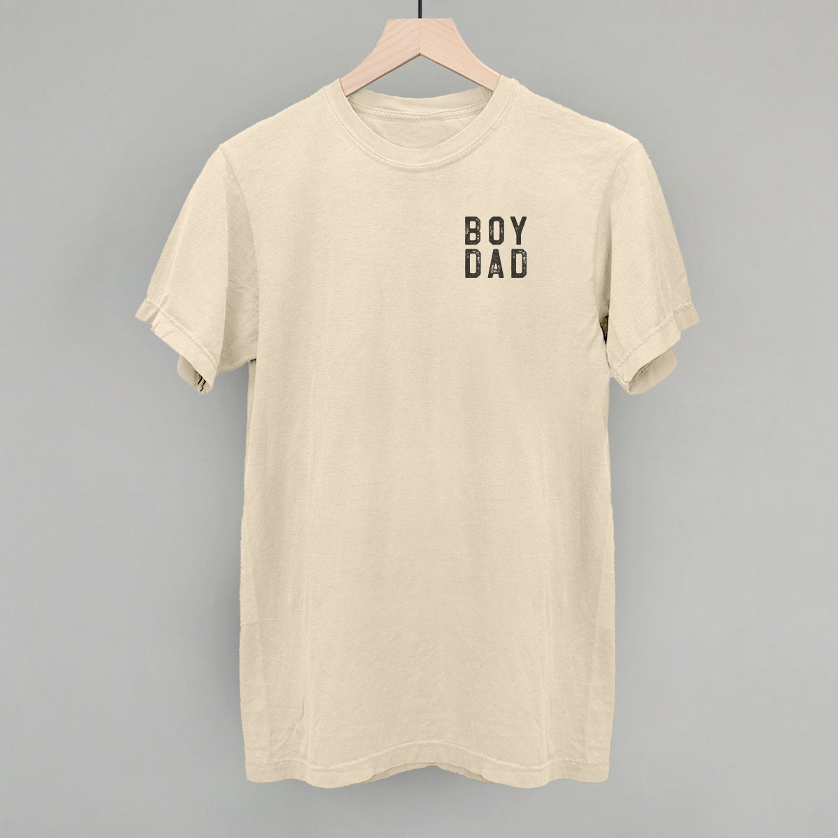 Boy Dad Block Letters (Left Chest) Funny Comfort Colors T-Shirt in Ivory – Ivy + Cloth