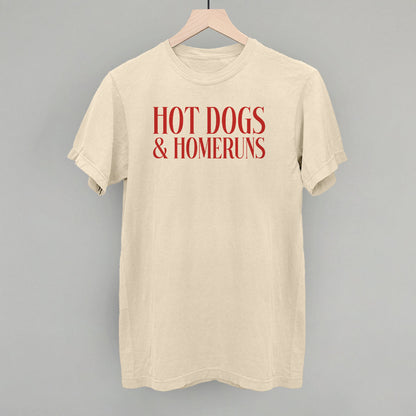 Hot Dogs & Homeruns Baseball graphic Comfort Colors tee in Ivory