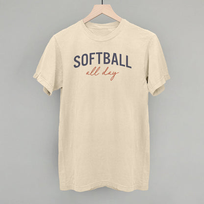 Softball All Day (Script) Funny Comfort Colors T-Shirt in Ivory – Ivy + Cloth