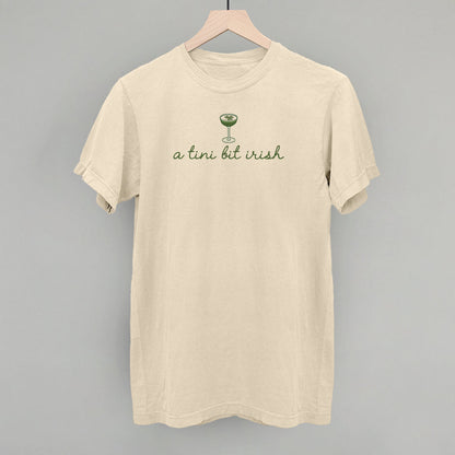 A Tini Bit Irish St. Patrick's Day graphic Comfort Colors tee in Ivory