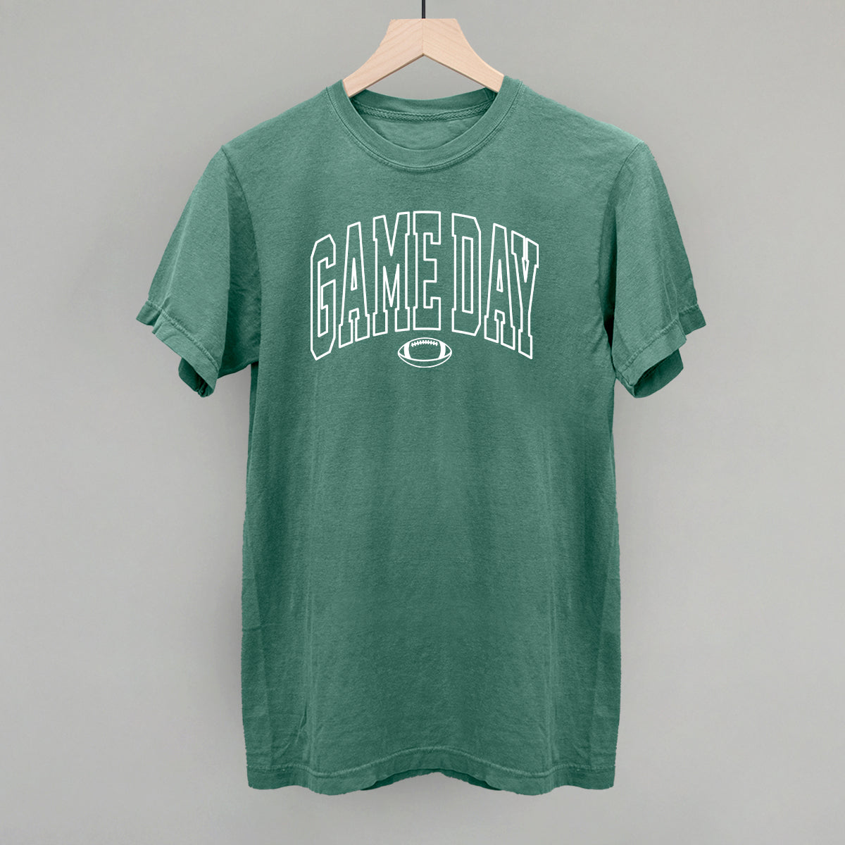 Game Day Outlined Arch Funny Comfort Colors T-Shirt in Light Green – Ivy + Cloth