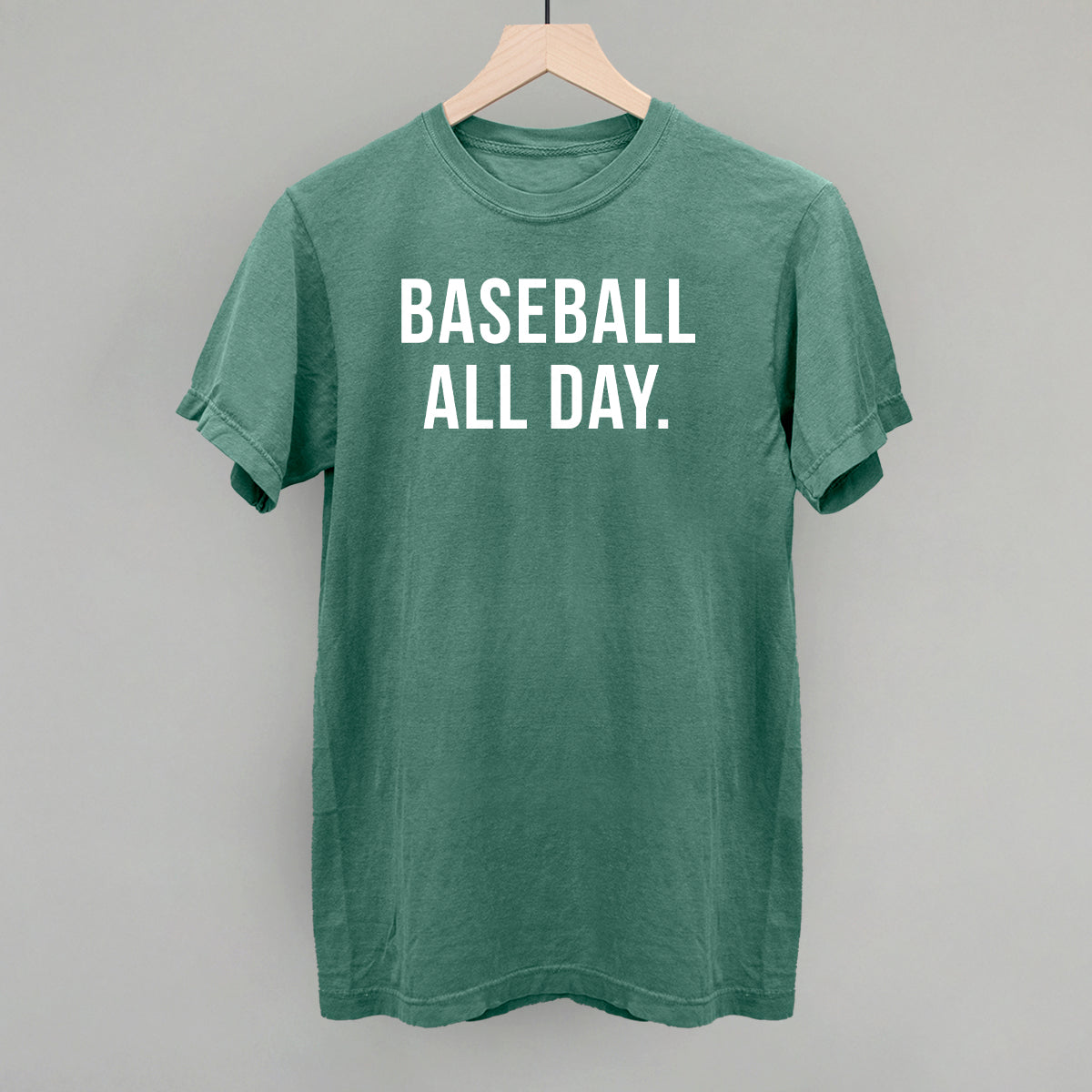 Baseball All Day Funny Comfort Colors T-Shirt in Light Green – Ivy + Cloth