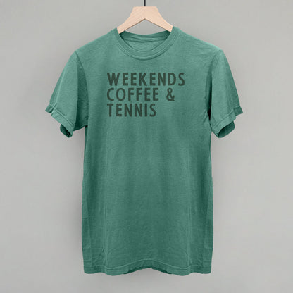 Weekends Coffee & Tennis Funny Comfort Colors T-Shirt in Light Green – Ivy + Cloth