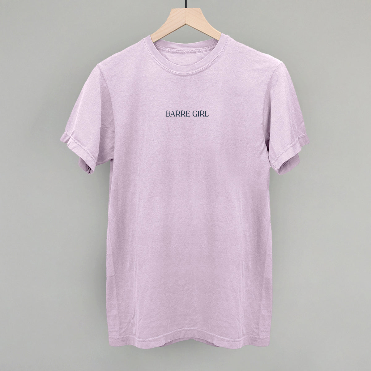 Barre Girl graphic Comfort Colors tee in Orchid