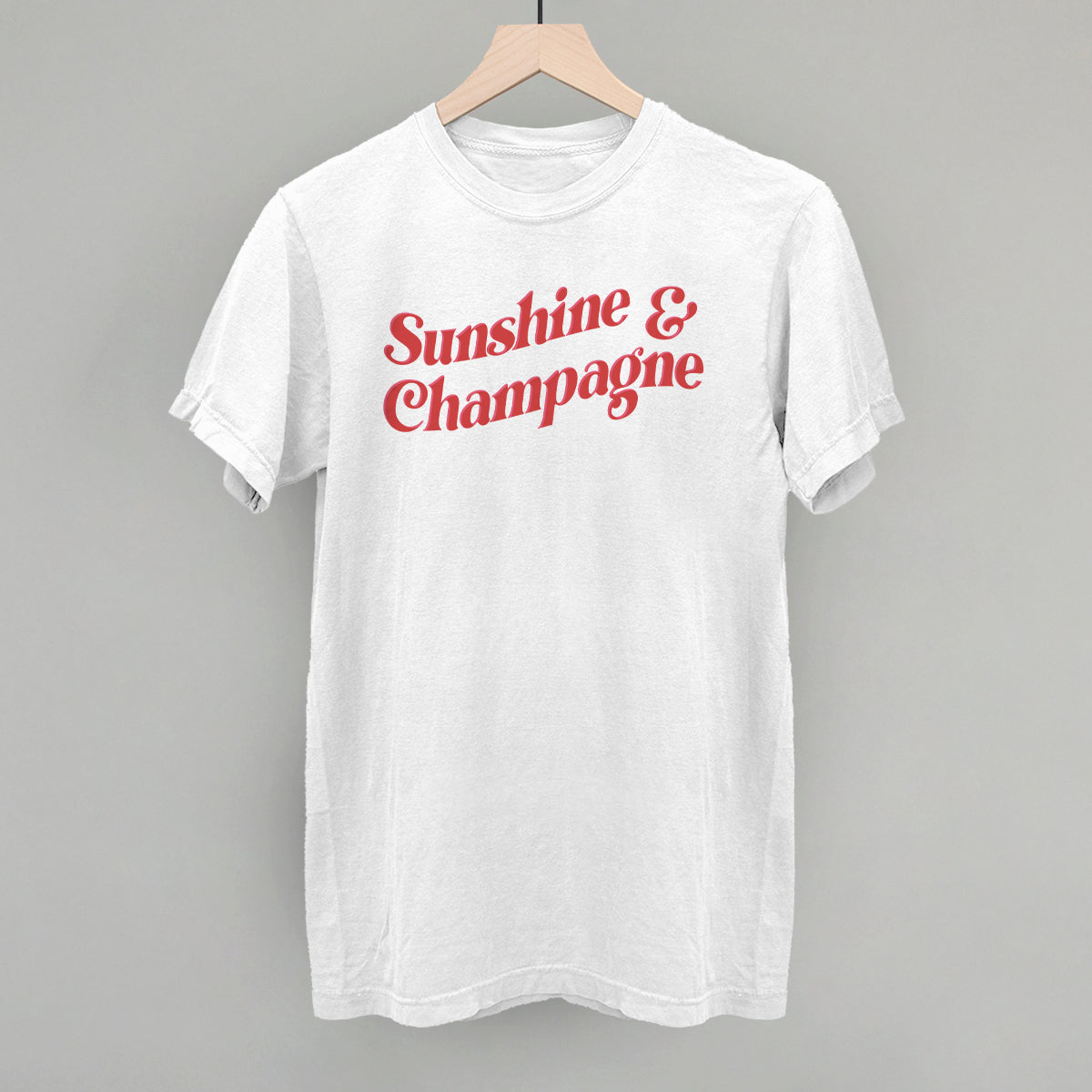 Sunshine And Champagne Funny Comfort Colors T-Shirt in White – Ivy + Cloth