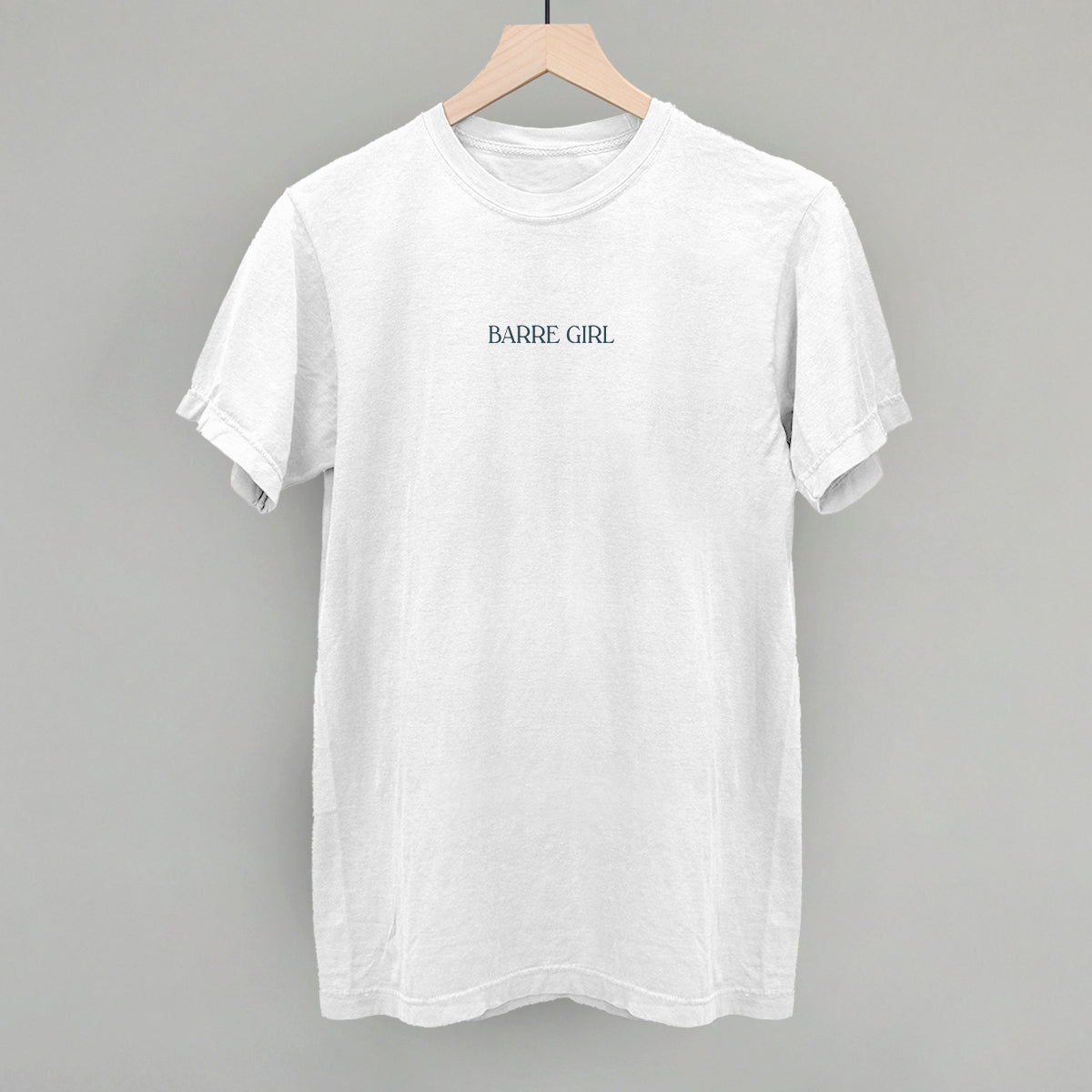 Barre Girl graphic Comfort Colors tee in White