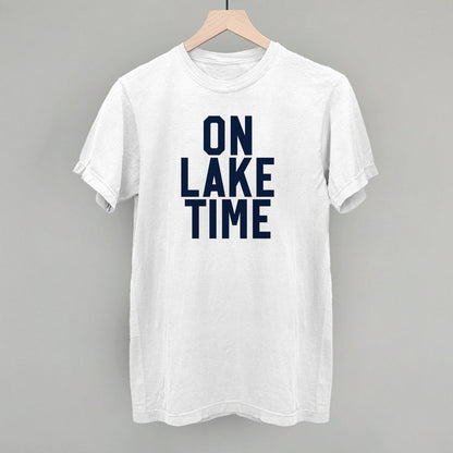 On Lake Time Block Letters Funny Comfort Colors T-Shirt in White – Ivy + Cloth