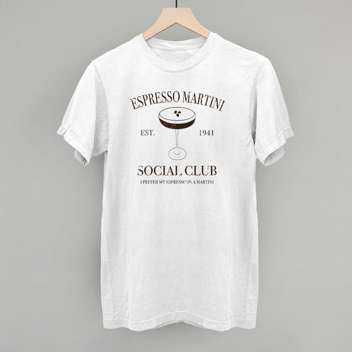Espresso Martini Social Club Funny Comfort Colors T-Shirt in White – Ivy + Cloth