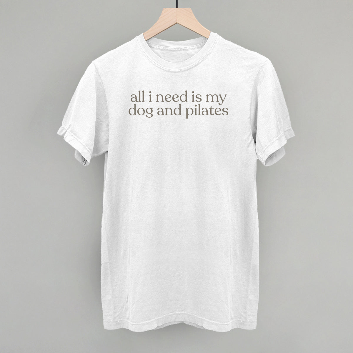 All I Need Is My Dog And Pilates Funny Comfort Colors T-Shirt in White – Ivy + Cloth