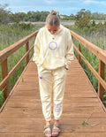 Elevated Faith Cream Sweatpants with Inspirational Quotes for Comfortable Christian Apparel