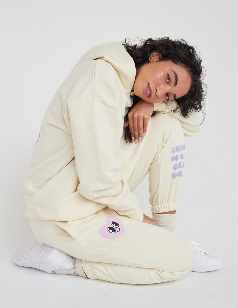 Elevated Faith Cream Sweatpants featuring Cute Design, Ideal for Christian Apparel Enthusiasts