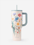 Elevated Faith Tumbler with Floral Design and Straw, perfect for Christian Gifts
