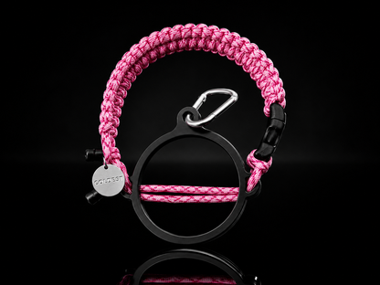 COLDEST paracord handle for wide mouth water bottles in Crossin' Pink