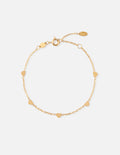 Elevated Faith Christian Jewelry Bracelet with delicate gold chain and heart charms for faith-inspired style
