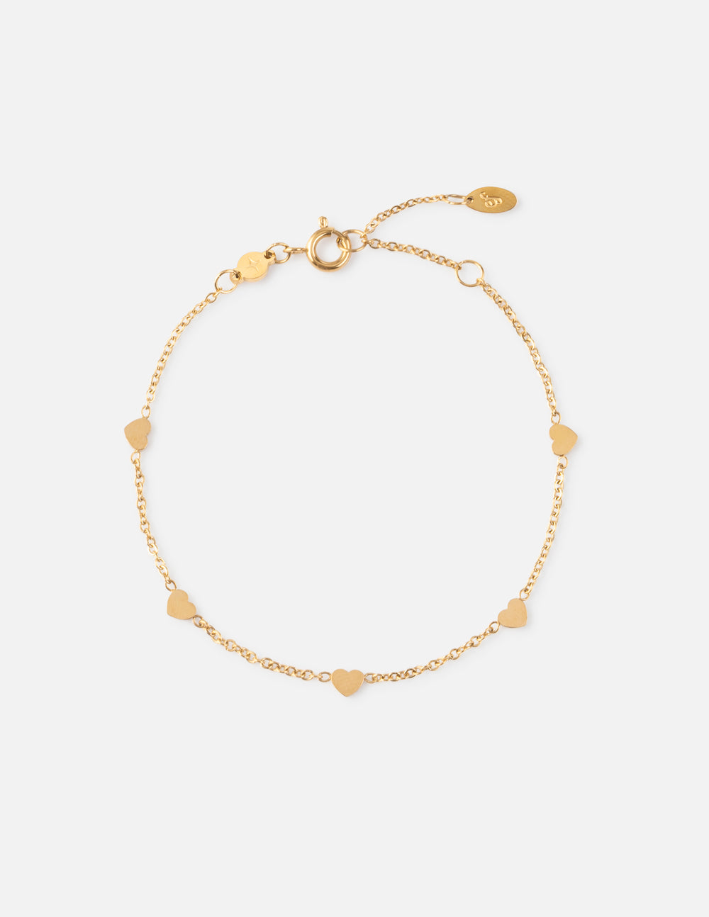 Elevated Faith Christian Jewelry Bracelet with delicate gold chain and heart charms for faith-inspired style