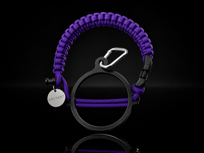 COLDEST paracord handle for wide mouth water bottles in Dark Purple