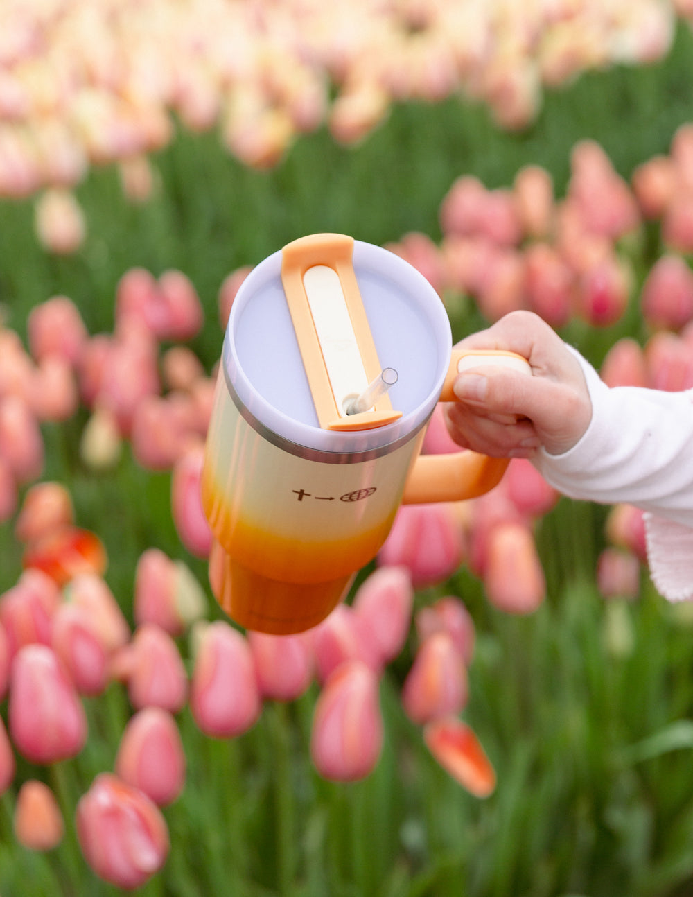 Elevated Faith Tumbler with Orange and Purple Gradient, Ideal for Christian Gifts and Everyday Use