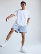 Men's Elevated Faith Christian Shorts in light blue with a comfortable fit and stylish design