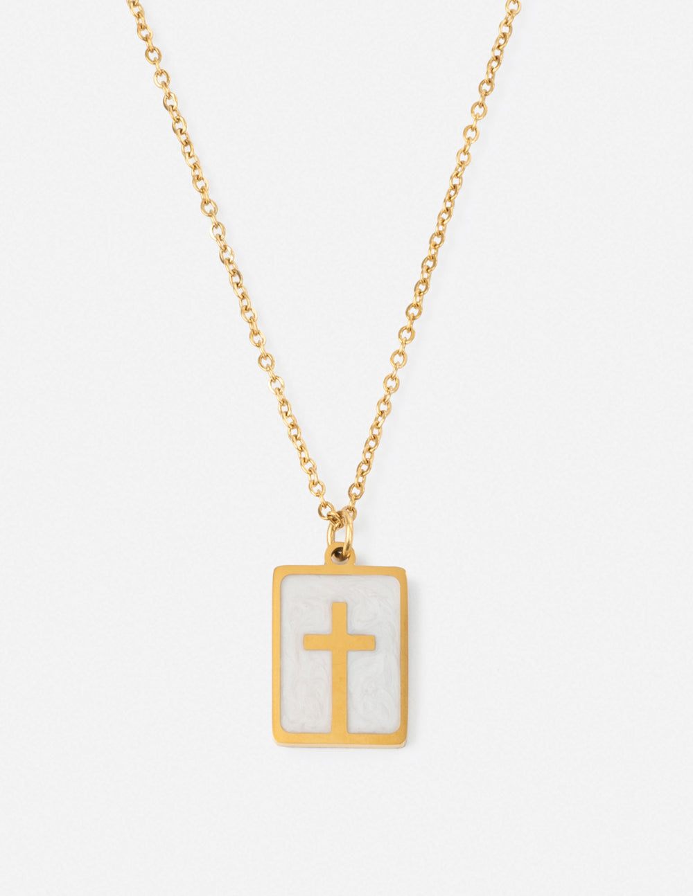 Elevated Faith Christian Jewelry Gold Cross Pendant Necklace on a Delicate Chain