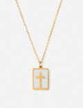 Elevated Faith Christian Jewelry Gold Cross Pendant Necklace on a Delicate Chain