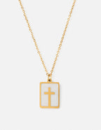 Elevated Faith Christian Jewelry Gold Cross Pendant Necklace on a Delicate Chain