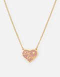 Gold Heart Necklace with 'Let God' Inscription, Ideal Piece of Christian Jewelry