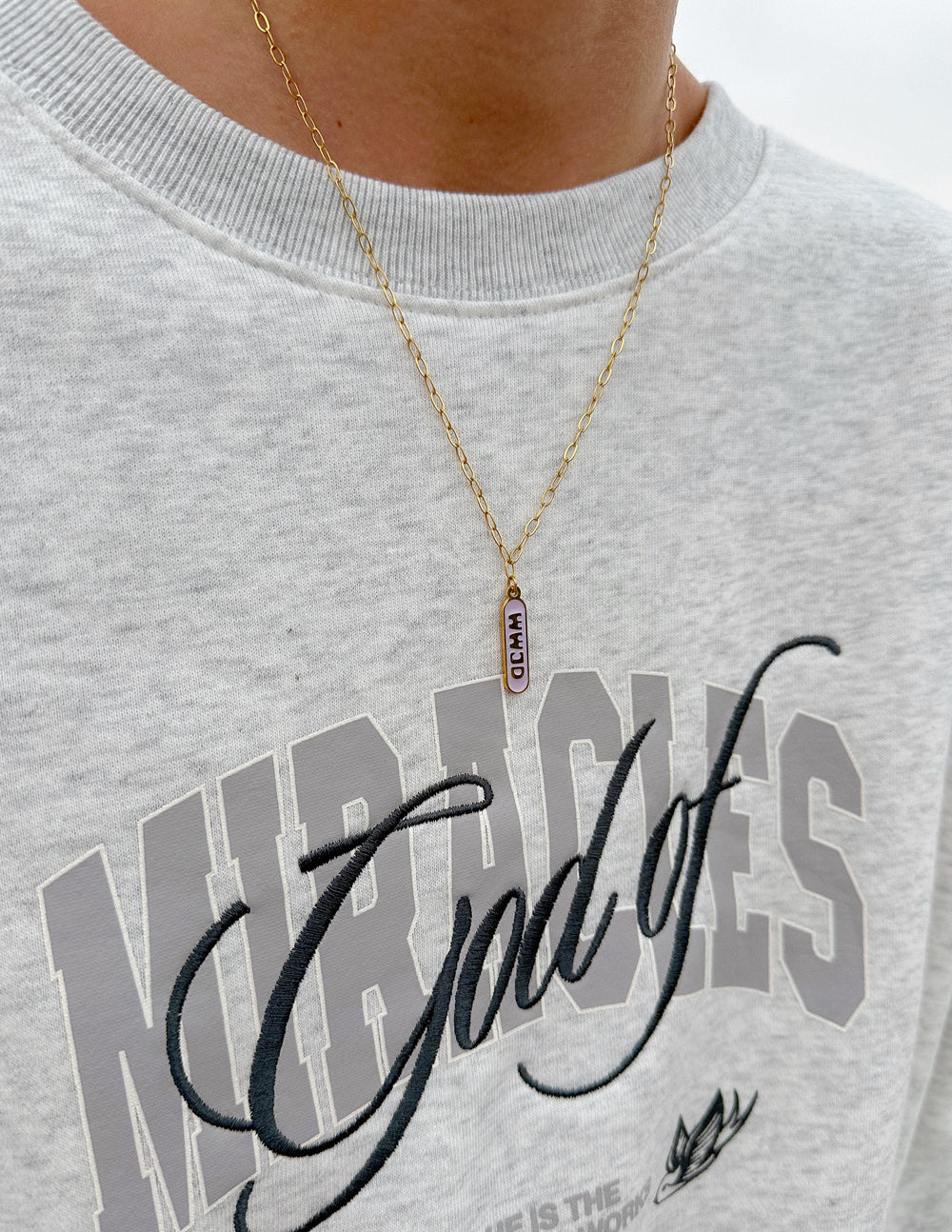 Elevated Faith Gold Necklace featuring Christian Jewelry with a unique nameplate design