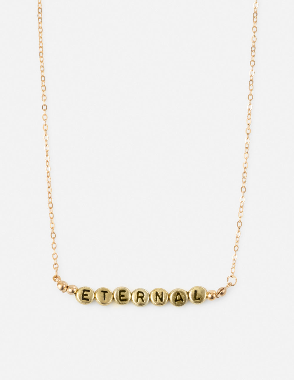 Gold Eternal Necklace from Elevated Faith, a stylish piece of Christian Jewelry for daily wear