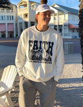Christian Crewneck Sweatshirt featuring the phrase Faith Can Move Mountains in a stylish design