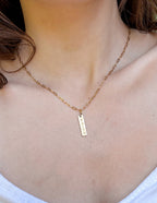 Elevated Faith Gold Necklace with a 'Faith' Pendant as Christian Jewelry