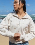 Elevated Faith Christian Jacket in White with Floral Embroidery for Everyday Wear