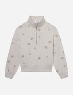 Elevated Faith Christian Jacket in light gray with floral embroidery for a stylish look