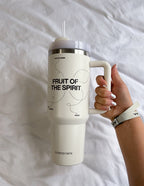 Elevated Faith tumbler with Fruit of the Spirit design, perfect for Christian gifts