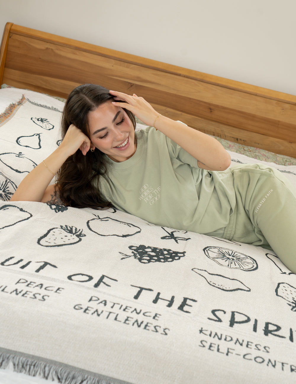 Elevated Faith Fruit of the Spirit Blanket with Inspirational Christian Gifts Design