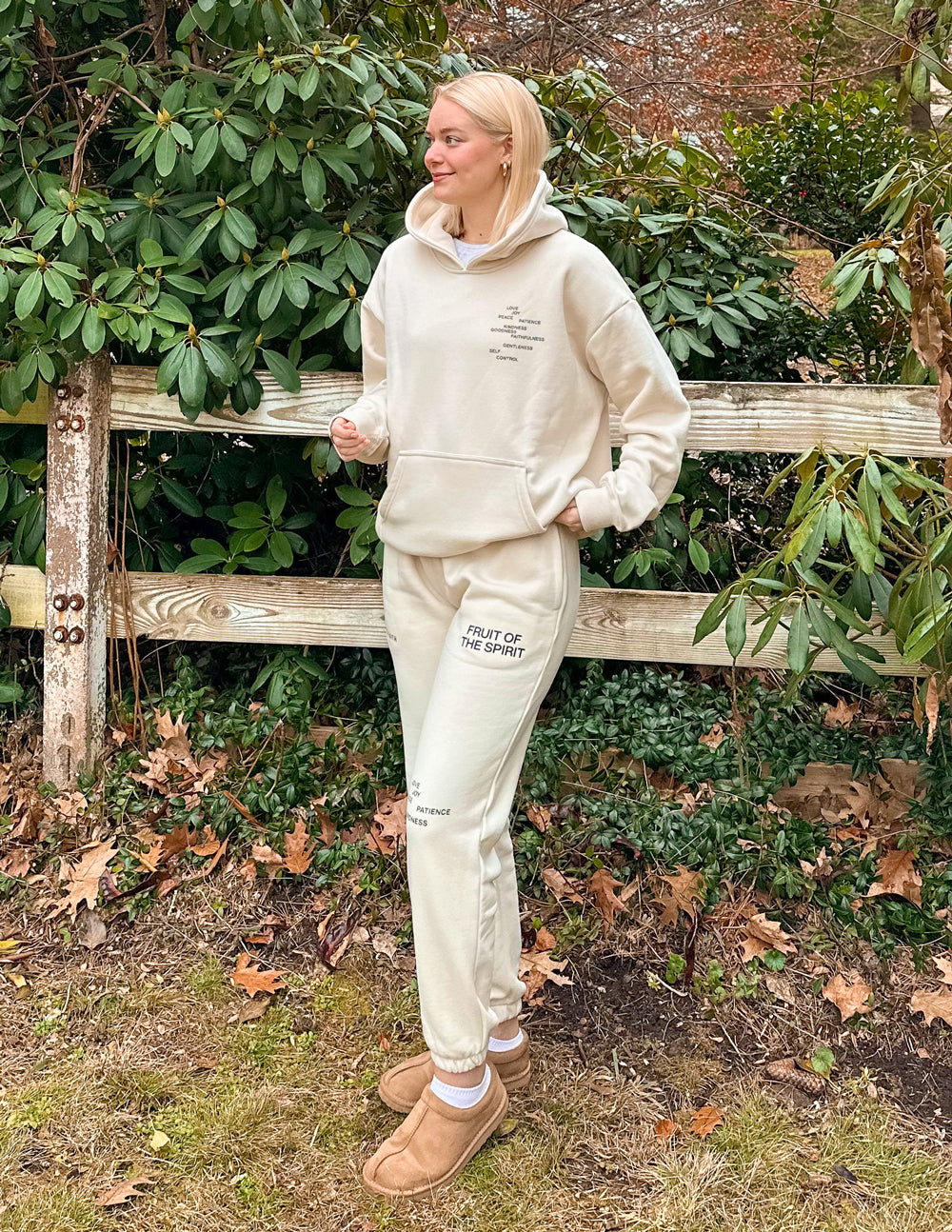 Elevated Faith Cream Sweatpants for Women featuring Christian Apparel for Comfort and Style