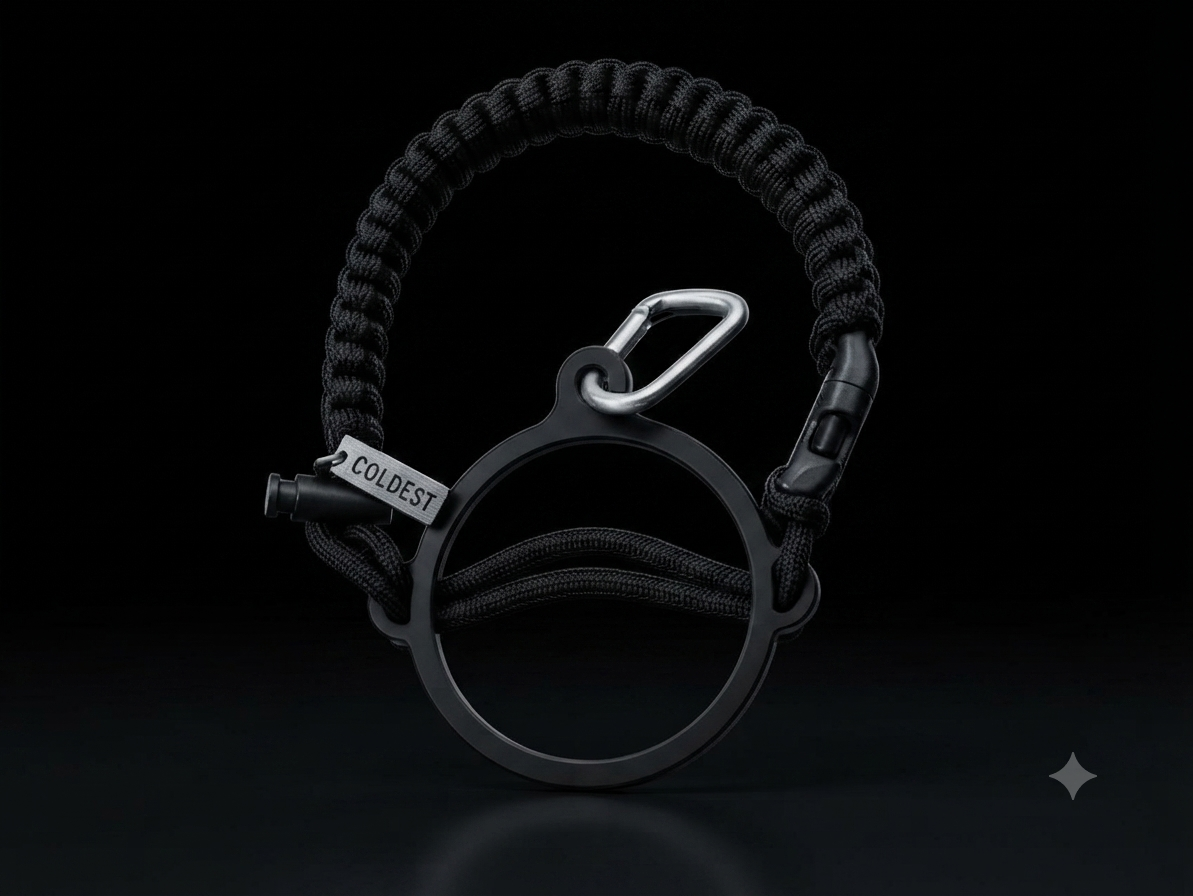 COLDEST paracord handle for wide mouth water bottles in Black