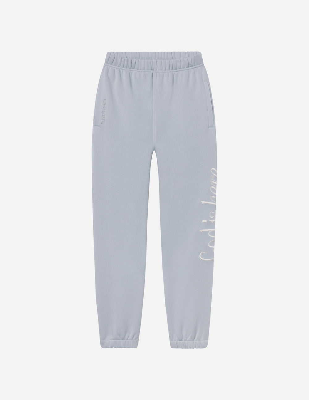 Light Blue Elevated Faith Sweatpants for Comfort with Christian Apparel Design