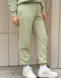 Light Green Elevated Faith Sweatpants with 'God Works For The Good' Print, perfect Christian Apparel