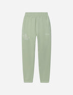 Elevated Faith sweatpants in light green with inspirational text, ideal for stylish Christian apparel