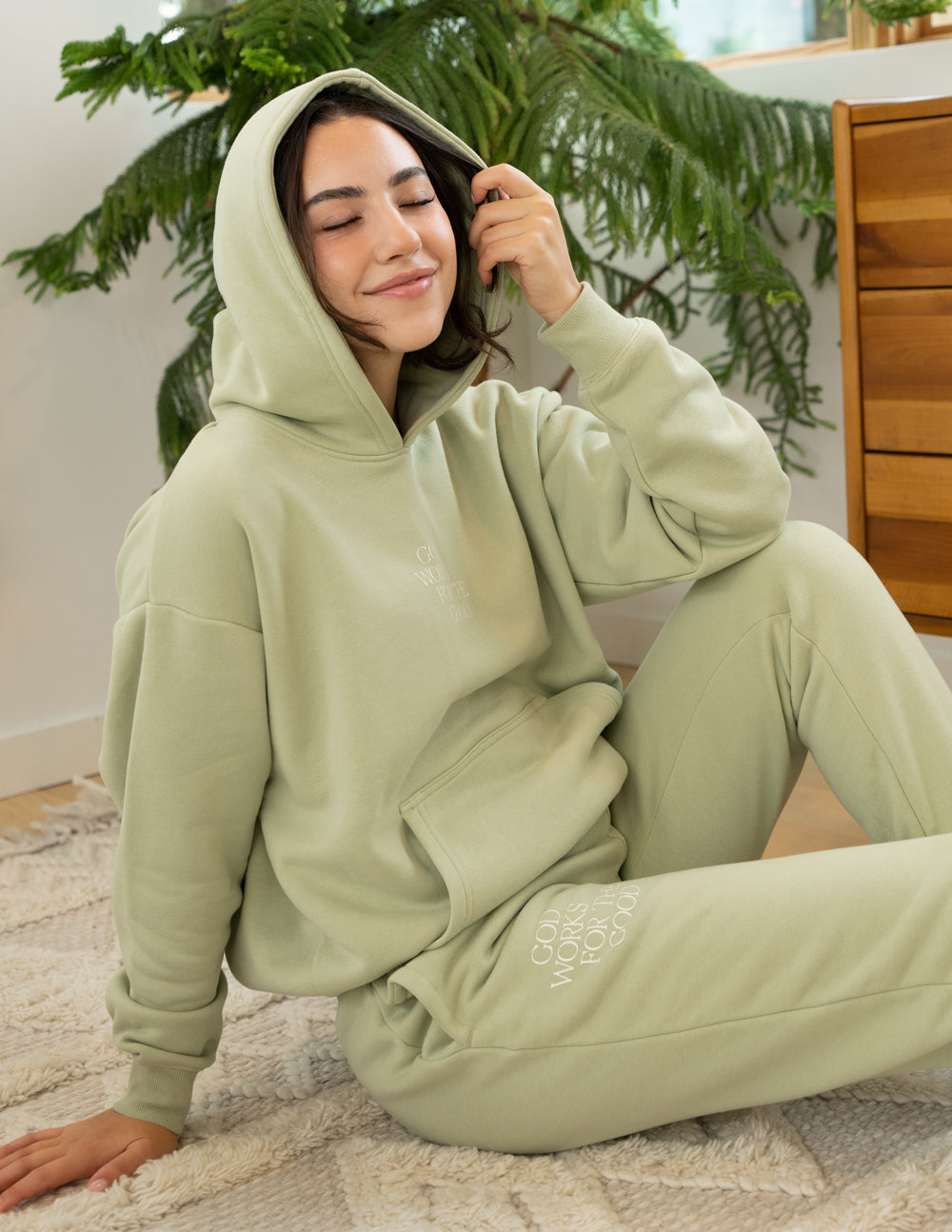 Elevated Faith Christian Apparel Sweatpants in Light Green for Comfortable Everyday Wear
