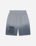 Elevated Faith Christian Shorts in Gradient Gray with 'God is Great' Printed Design