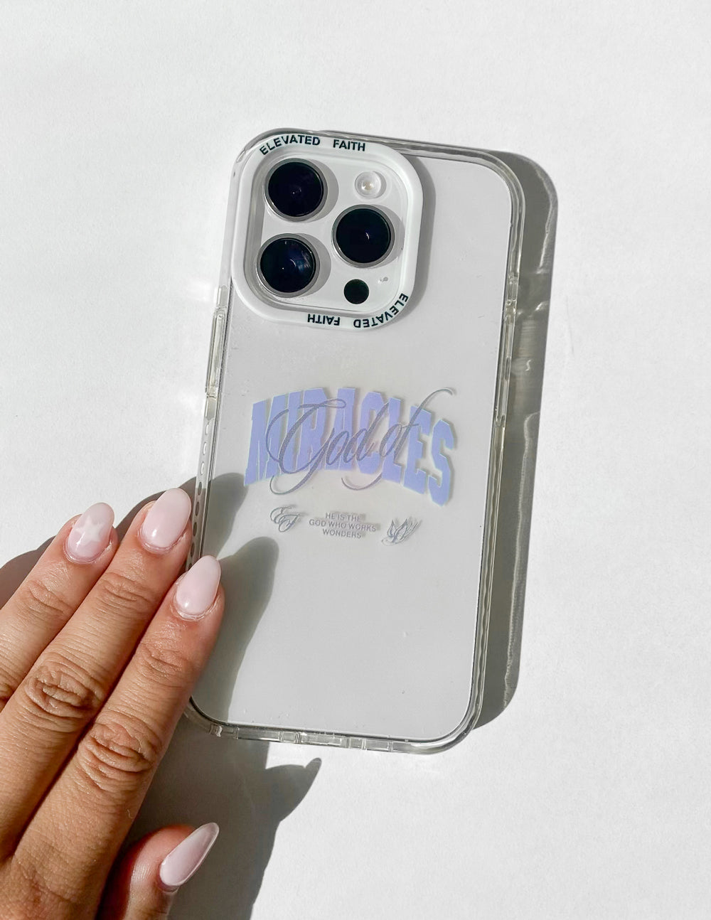 Elevated Faith Christian iPhone Case with a sleek design featuring a modern graphic