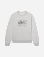 Elevated Faith Christian Crewneck Sweatshirt in grey with modern Godly graphic design