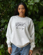 Elevated Faith Christian Crewneck Sweatshirt in light gray with inspirational print and comfortable fit