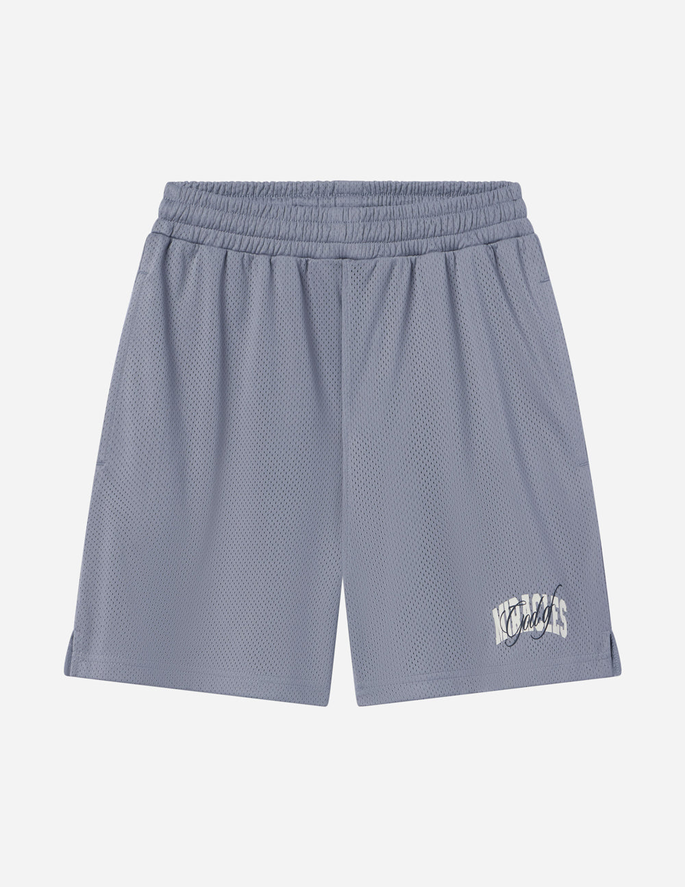 Light gray mesh fabric shorts from Elevated Faith featuring a stylish Christian Shorts design