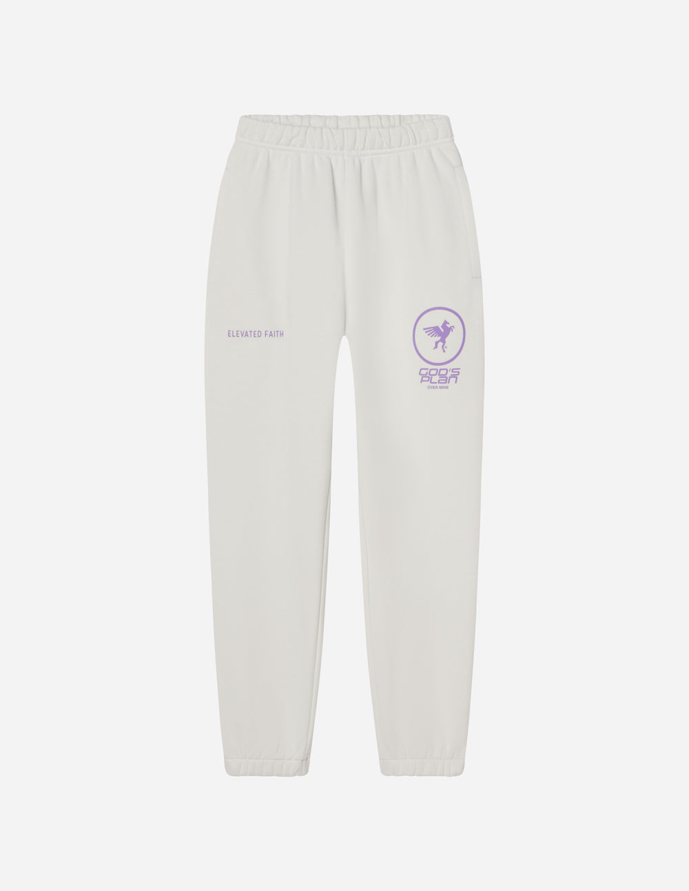 Elevated Faith Sweatpants in Light Gray featuring Christian Apparel design and logo