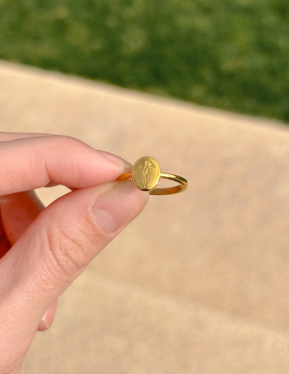Gold ring featuring a detailed design, perfect for Christian Jewelry lovers seeking stylish faith expression