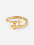 Gold Cross Ring by Elevated Faith, Stylish Christian Jewelry with a Minimalist Design