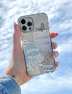 Elevated Faith Christian iPhone Case featuring inspirational design with smiley, butterfly, and text